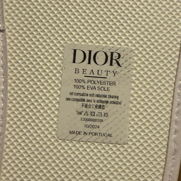 Dior Cream Embroidered Slippers - Picture 3 of 3